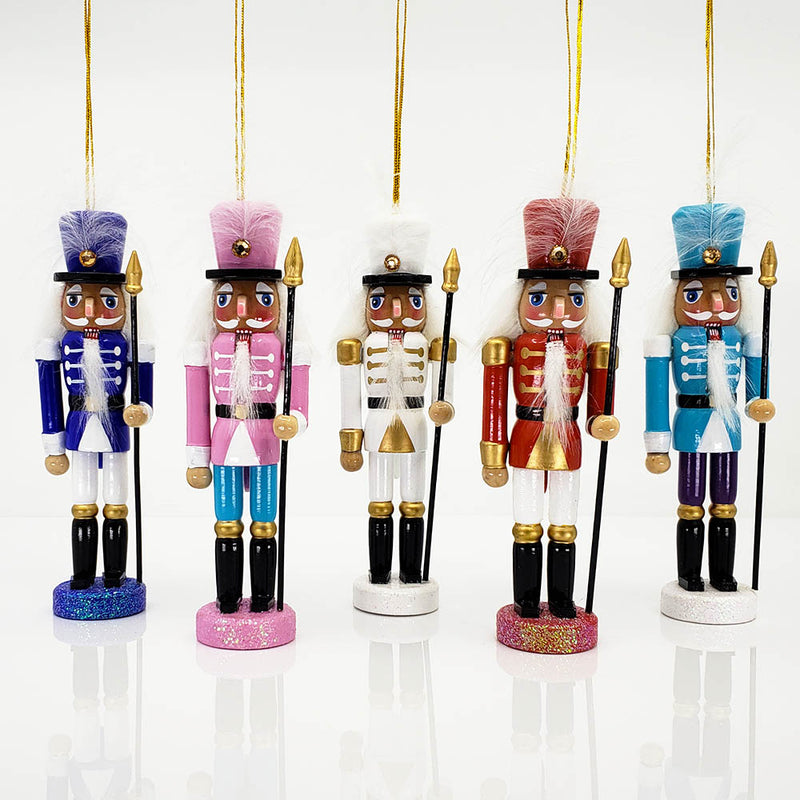 Multicolor Nutcracker Ornaments Set of 5 Ornaments 6 inch - Nutcracker Ballet Gifts