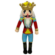 King Plush Nutcracker with Gold and Yellow Crown 14 inch - Nutcracker Ballet Gifts