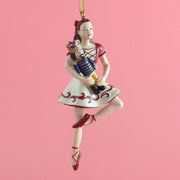 Clara on Pointe with Nutcracker Resin Ornament 4 inch - Nutcracker Ballet Gifts