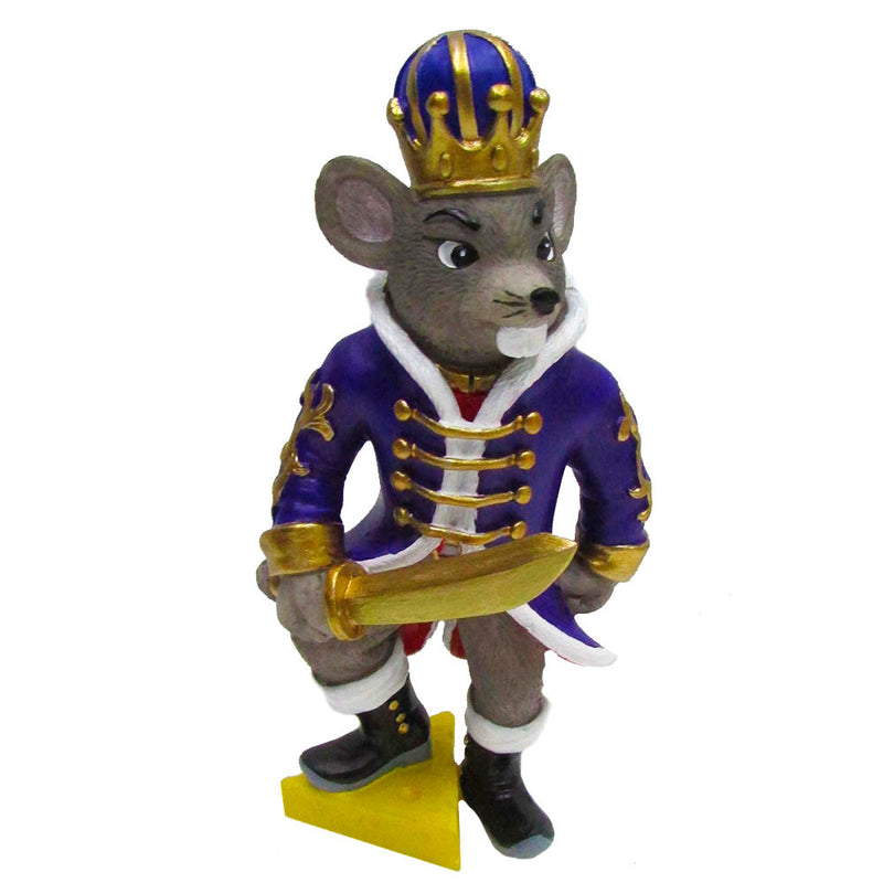 Mouse King on Cheese Resin Ornament with Sword 4 inch - Nutcracker Ballet Gifts