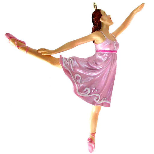 Pink Arabesque Ballerina Resin Ornament 4 inch-Nutcracker Ballet Gifts