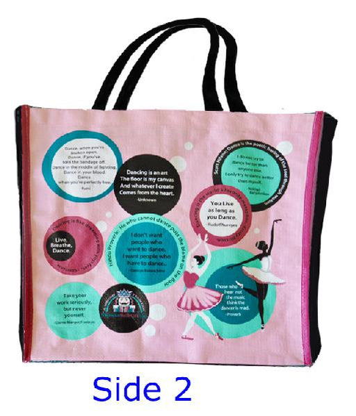 Reusable Ballet Quotes Design Shopping Ballet Bag - Nutcracker Ballet Gifts