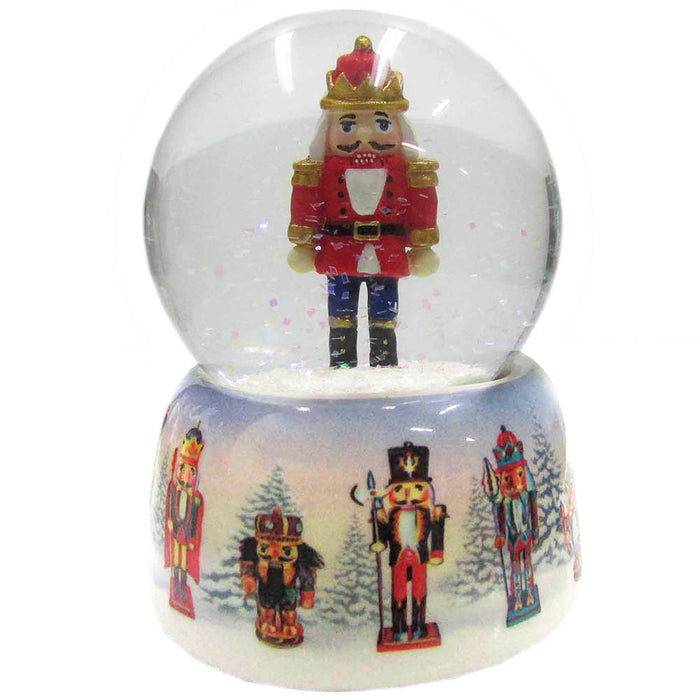 Musical Nutcracker Snow Globe Ceramic 65mm - Nutcracker Ballet Gifts