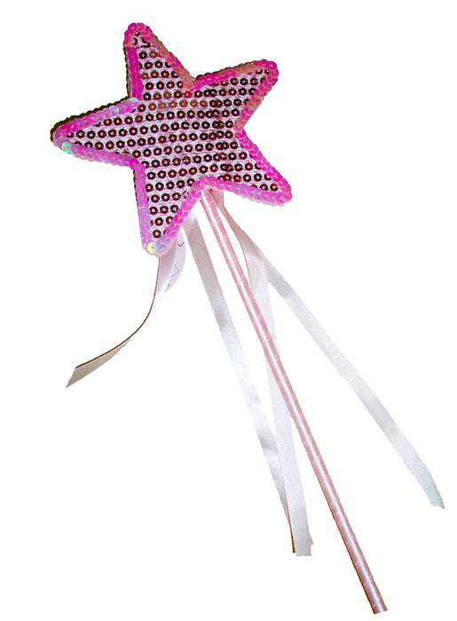 Pink Fancy Sequins Star and Ribons Wand - Nutcracker Ballet Gifts