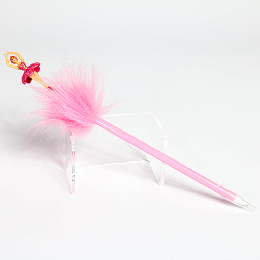 Ballerina with tutu Pink Furry Ball Pen - Nutcracker Ballet Gifts