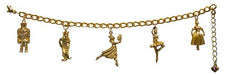 Nutcracker Characters Five Charms in Gold Charm Bracelet - Nutcracker Ballet Gifts