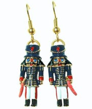 Multi Color Enameled Soldier Nutcracker Earrings - Nutcracker Ballet Gifts