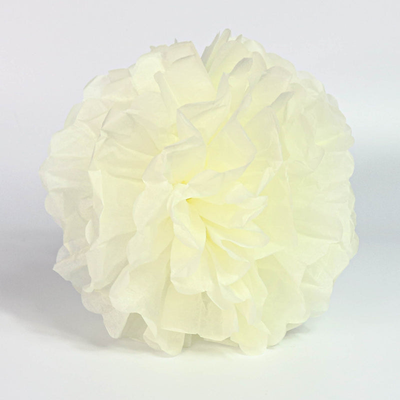 Tissue Pom-Pom 12 Inch Cream 4 pack - Nutcracker Ballet Gifts