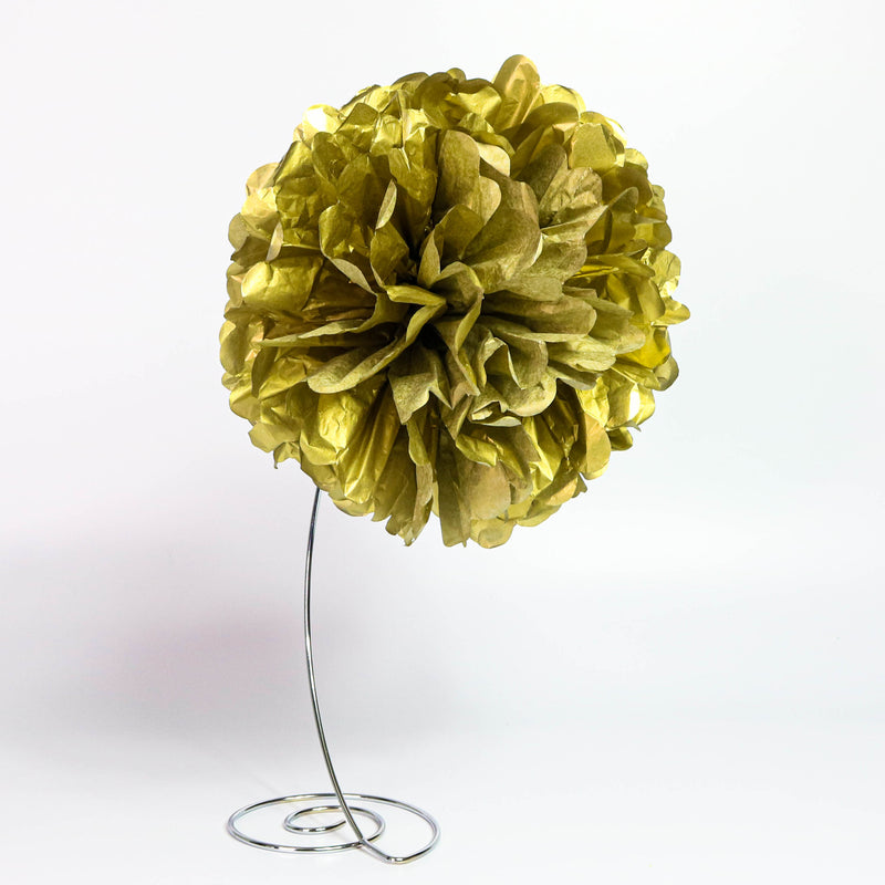 Tissue Pom-Pom 12 Inch Fancy Gold 4 pack - Nutcracker Ballet Gifts