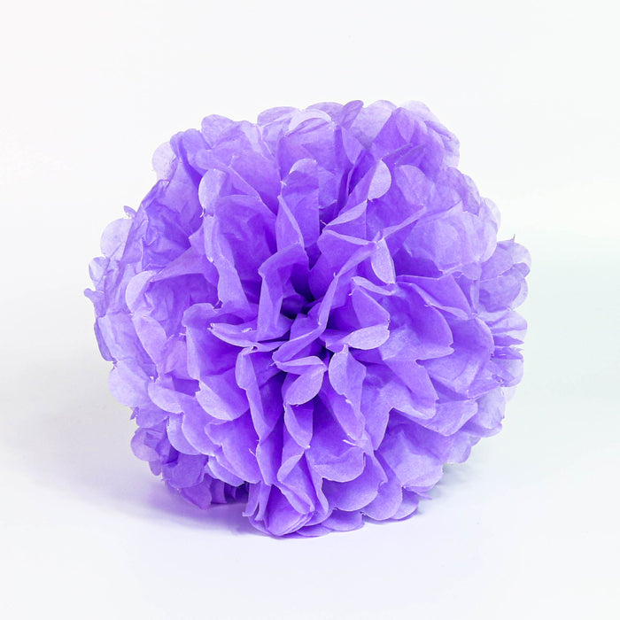 12' Purple Tissue Pom Poms