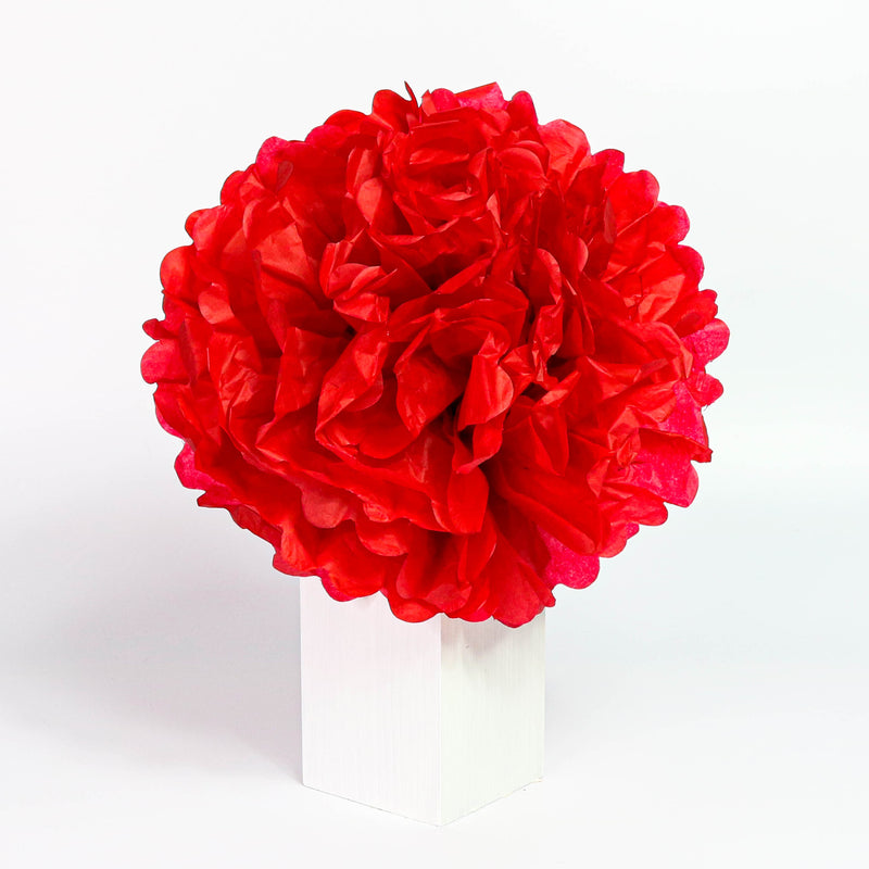 Tissue Pom-Pom 12 Inch Red 4 pack - Nutcracker Ballet Gifts