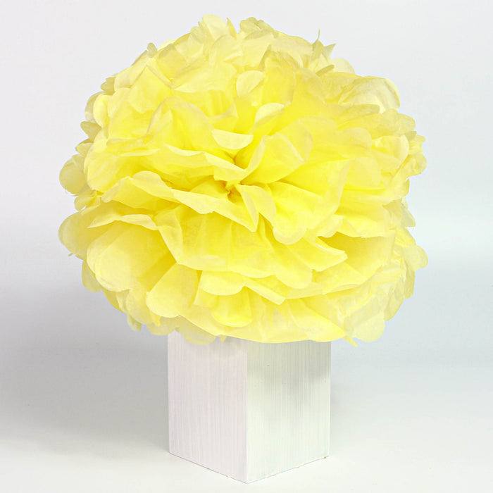 Tissue Pom-Pom 12 Inch Yellow 4 pack - Nutcracker Ballet Gifts